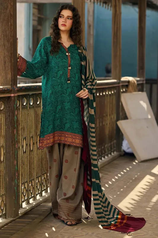 Charizma C Prints Winter 25 Teal Green – view 1 – Poshaq