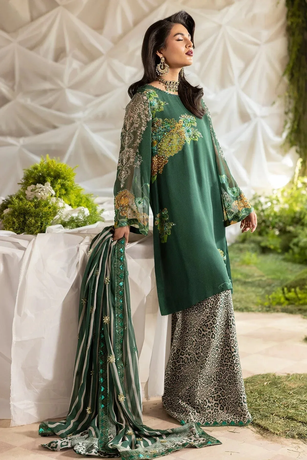 Charizma Festive Pret Bold Green – view 3 – Poshaq