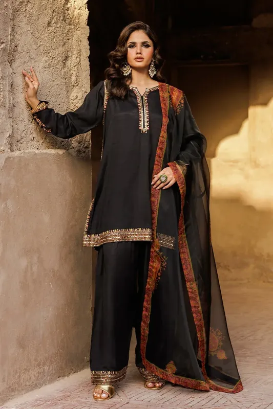 Charizma Festive Pret Black – view 1 – Poshaq
