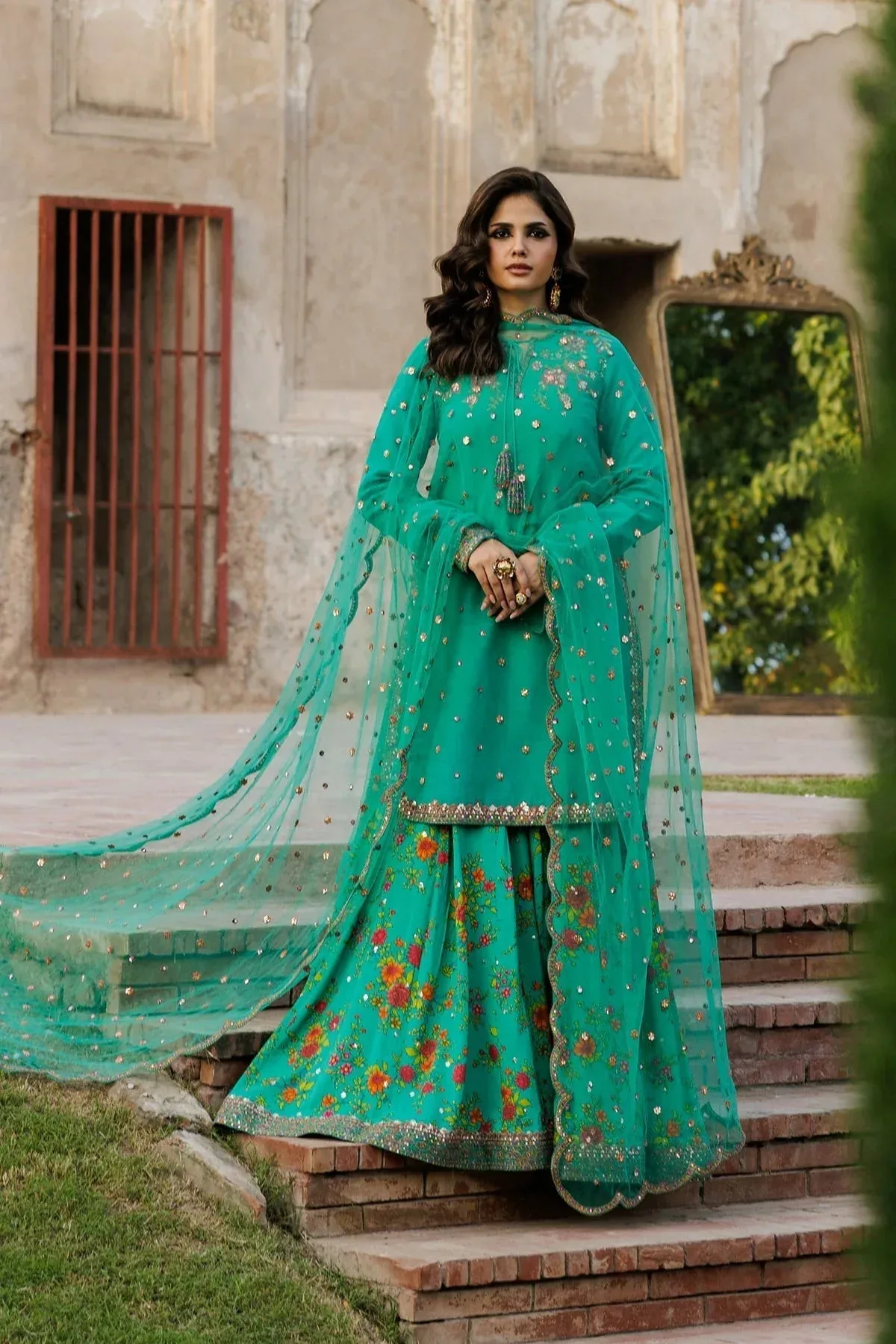 Charizma Festive Pret Bright Teal – view 3 – Poshaq