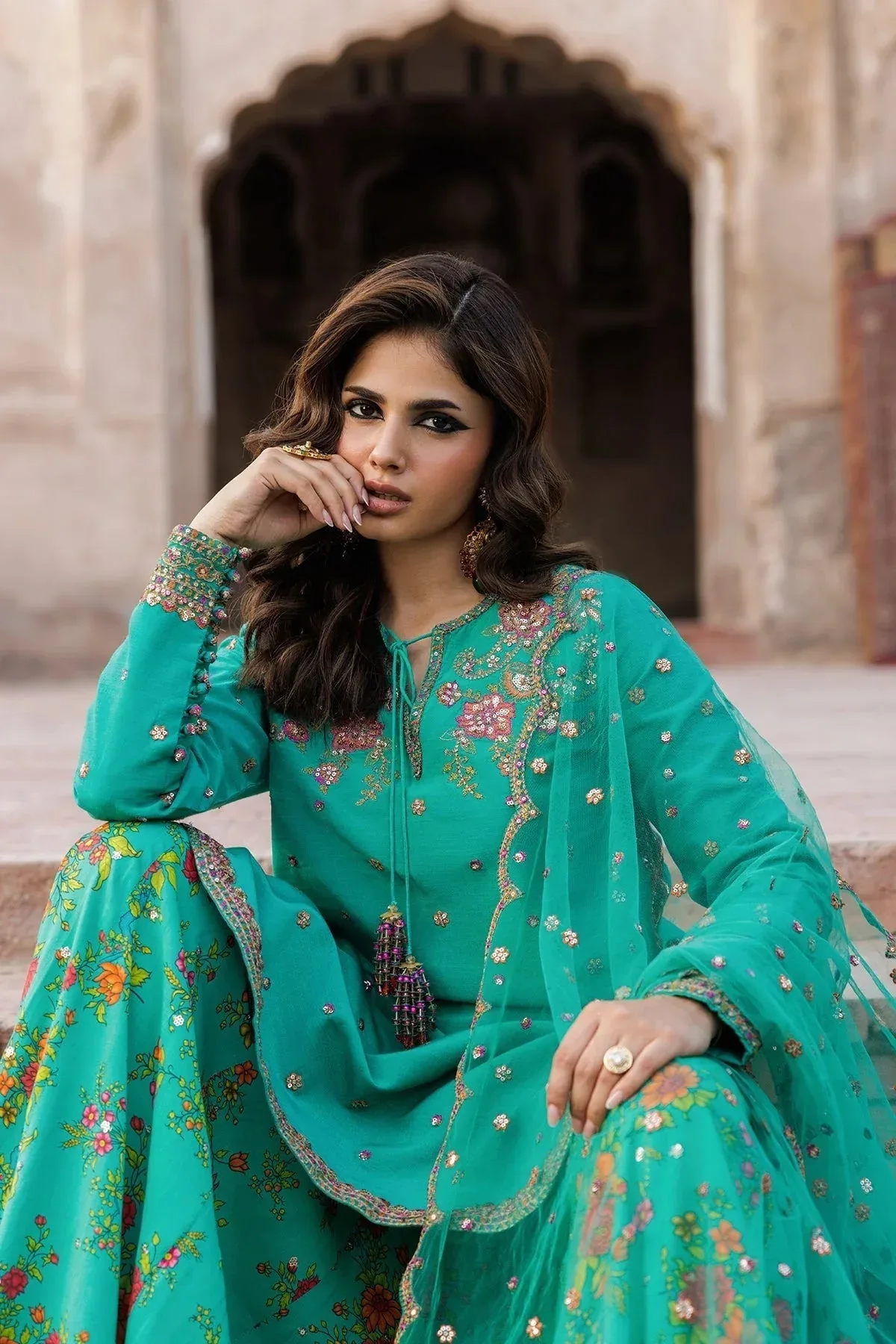 Charizma Festive Pret Bright Teal – view 5 – Poshaq