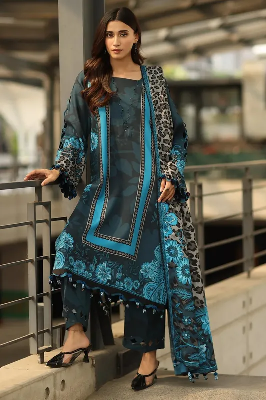 Charizma C Prints Winter 25 Navy – view 1 – Poshaq