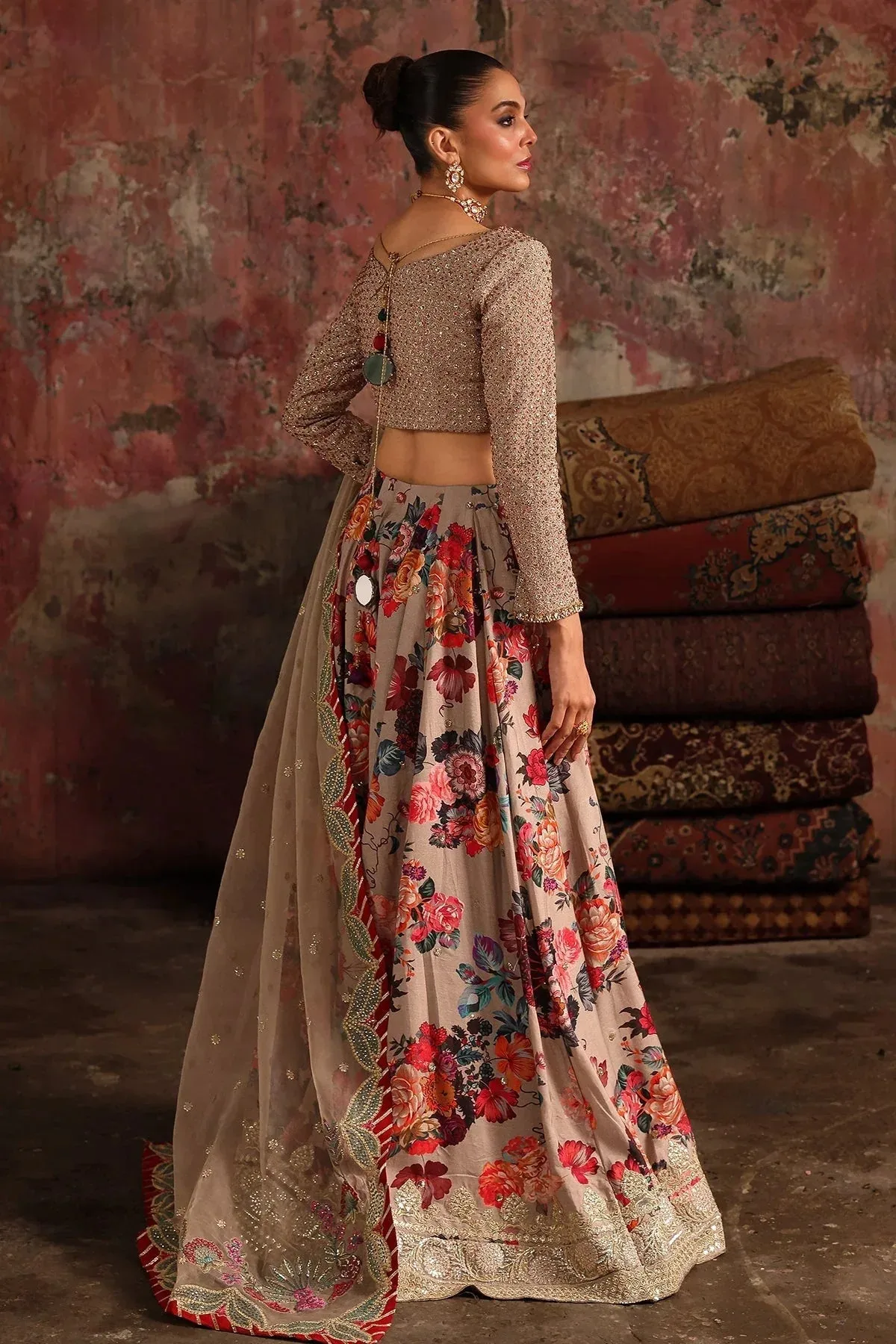 Charizma Statement Formals Coffee Raw Silk – view 2 – Poshaq