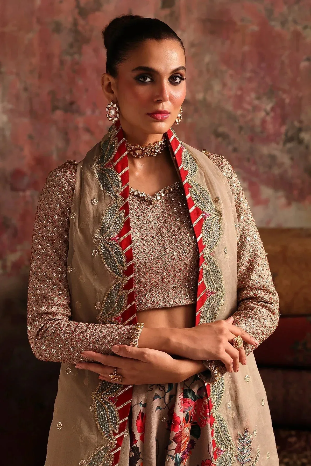 Charizma Statement Formals Coffee Raw Silk – view 3 – Poshaq
