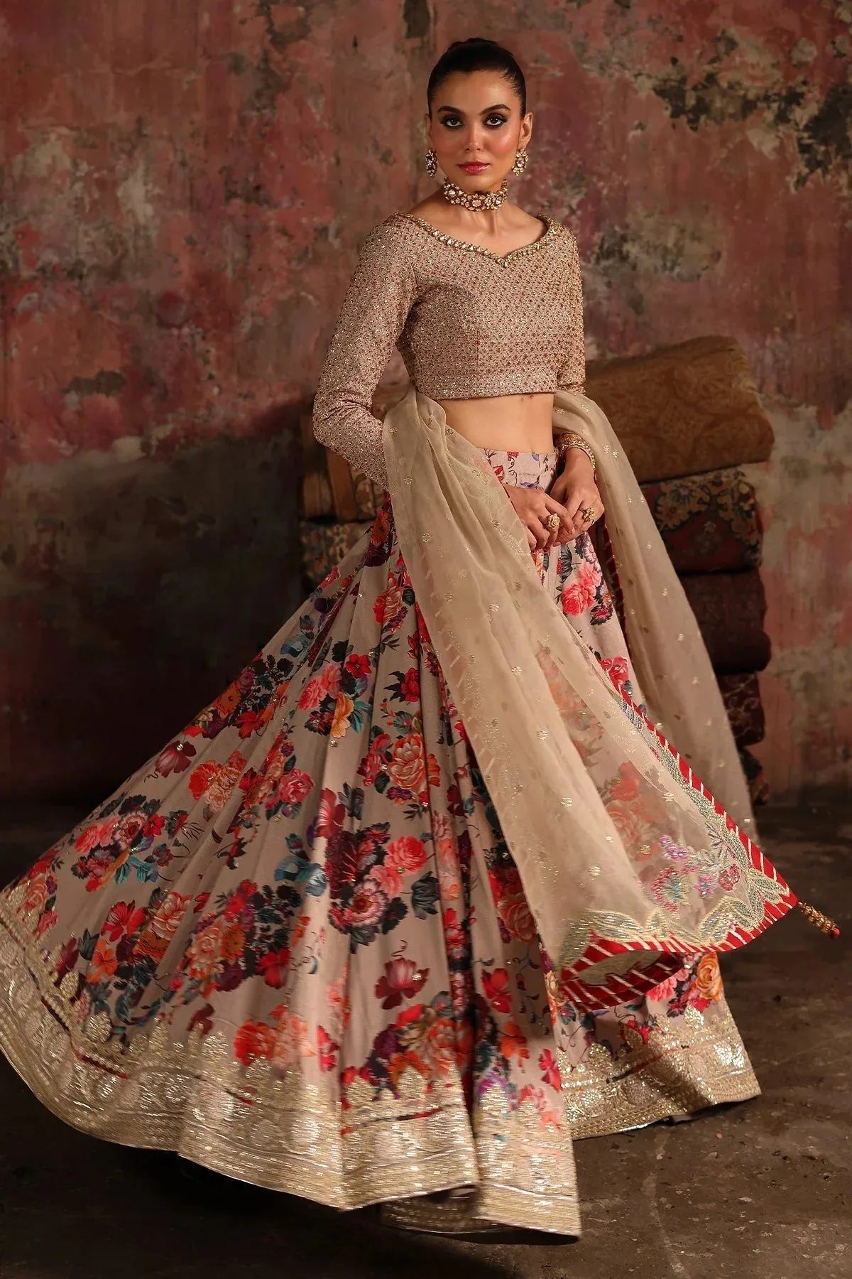 Charizma Statement Formals Coffee Raw Silk – view 4 – Poshaq