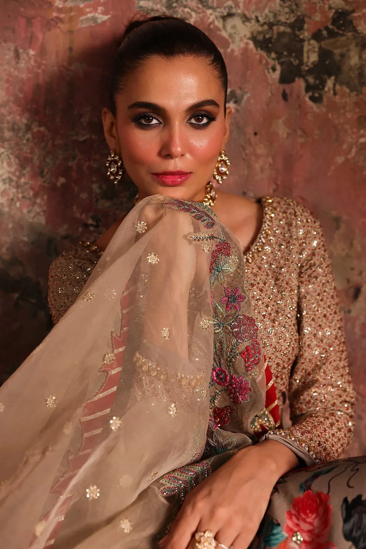 Charizma Statement Formals Coffee Raw Silk – view 7 – Poshaq