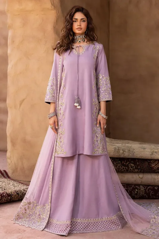 Charizma Festive Pret Purple Silk – view 1 – Poshaq