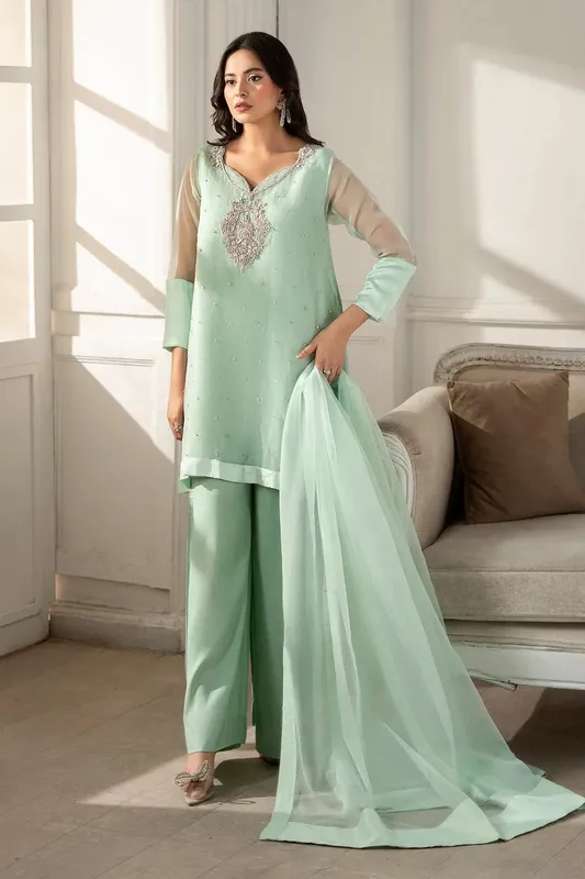 Charizma Festive Pret Ferozi Silk – view 1 – Poshaq