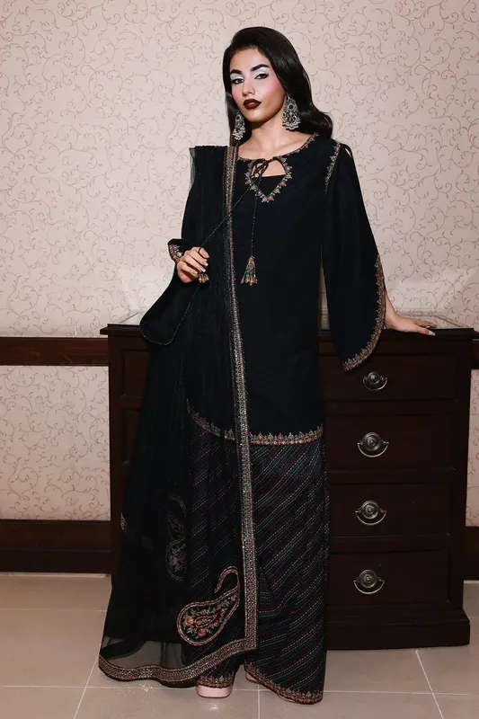 Charizma Festive Pret Black Silk – view 1 – Poshaq