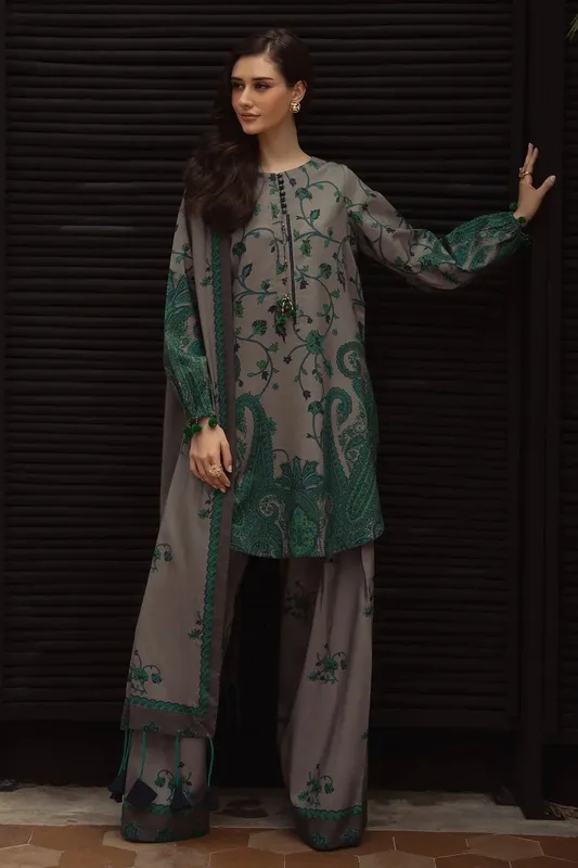 Charizma C Prints Winter 25 grey Linen – view 1 – Poshaq
