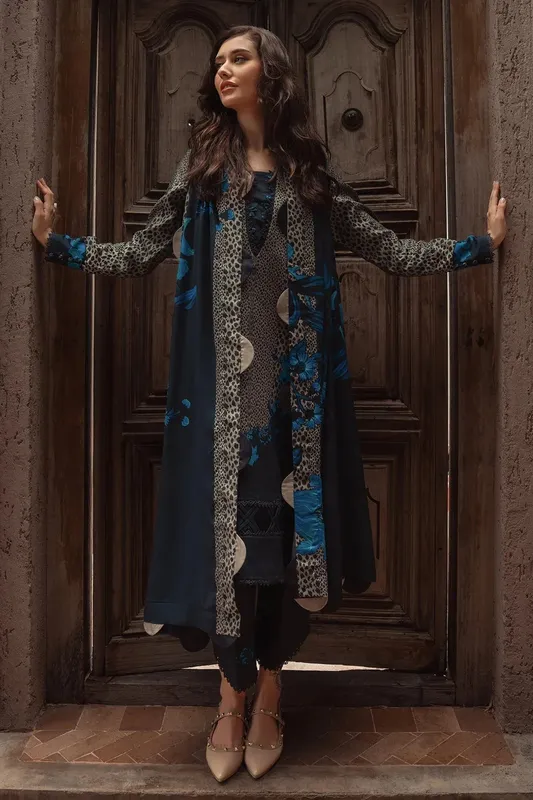 Charizma C Prints Winter 25 black Linen – view 1 – Poshaq