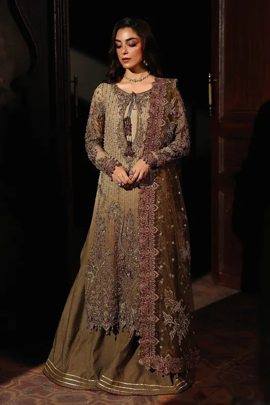 Charizma Dastan e Jashan Beige Raw Silk – view 1 – Poshaq