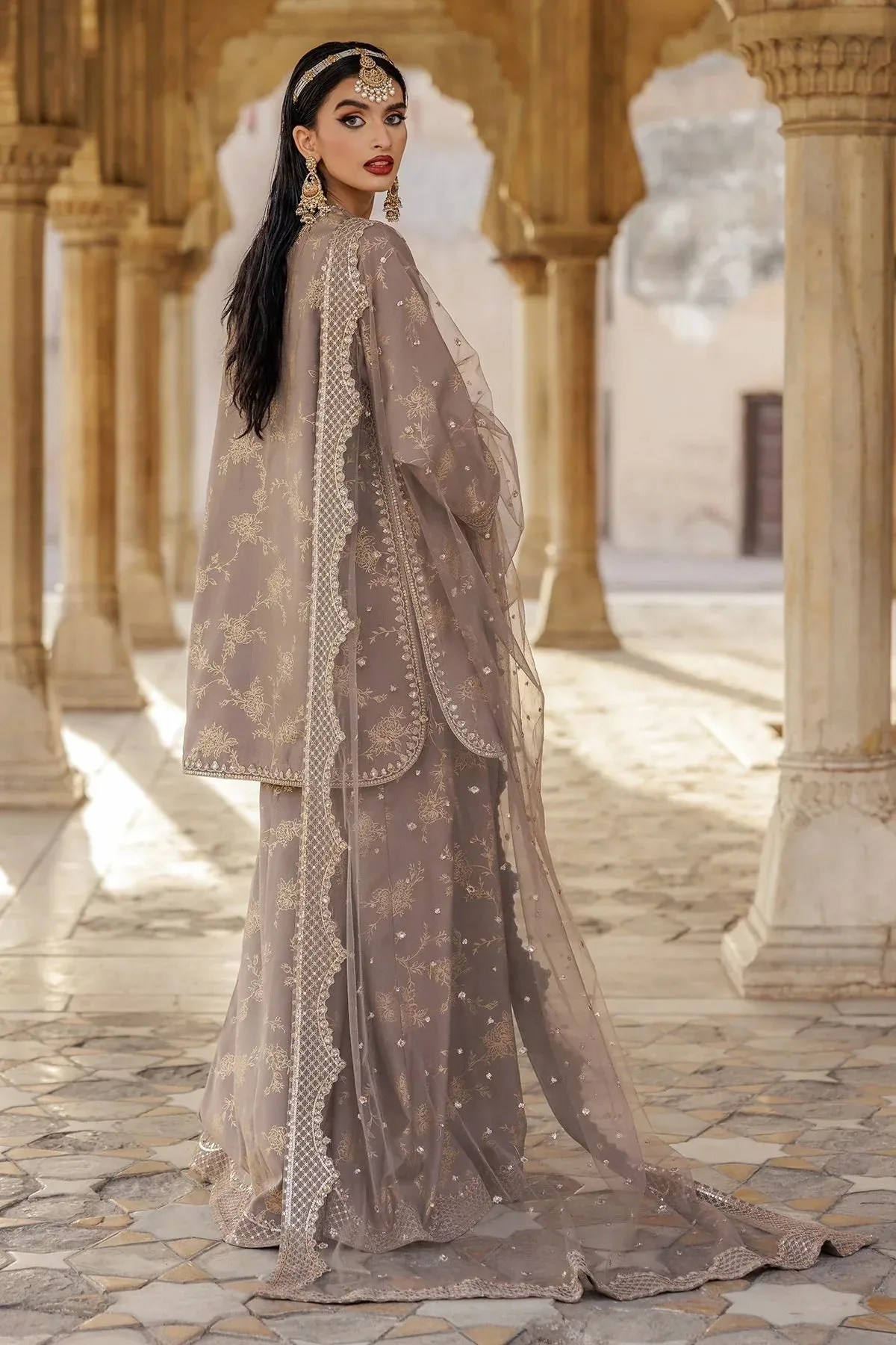 Charizma Festive Pret Grey Raw Silk – view 2 – Poshaq