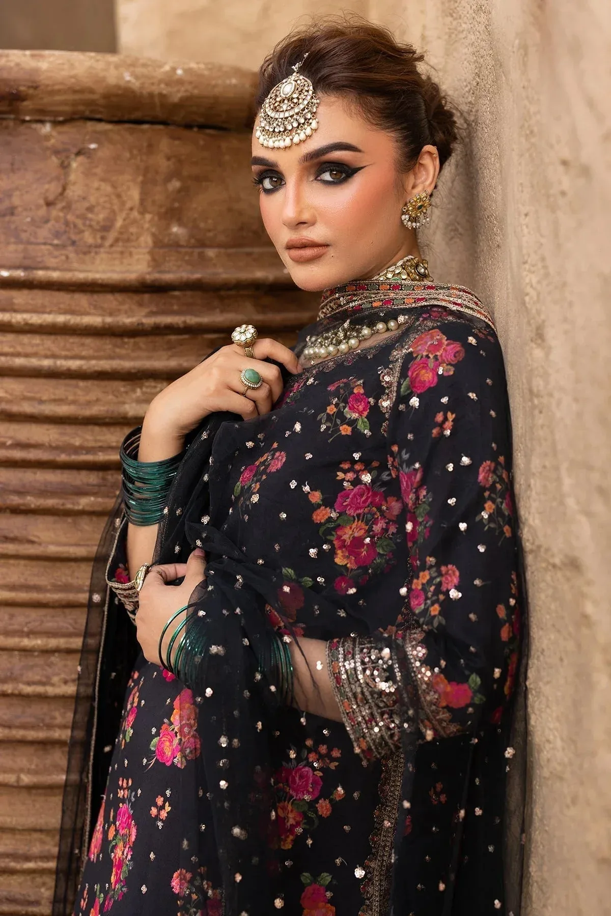 Charizma Festive Pret Black Raw Silk – view 3 – Poshaq