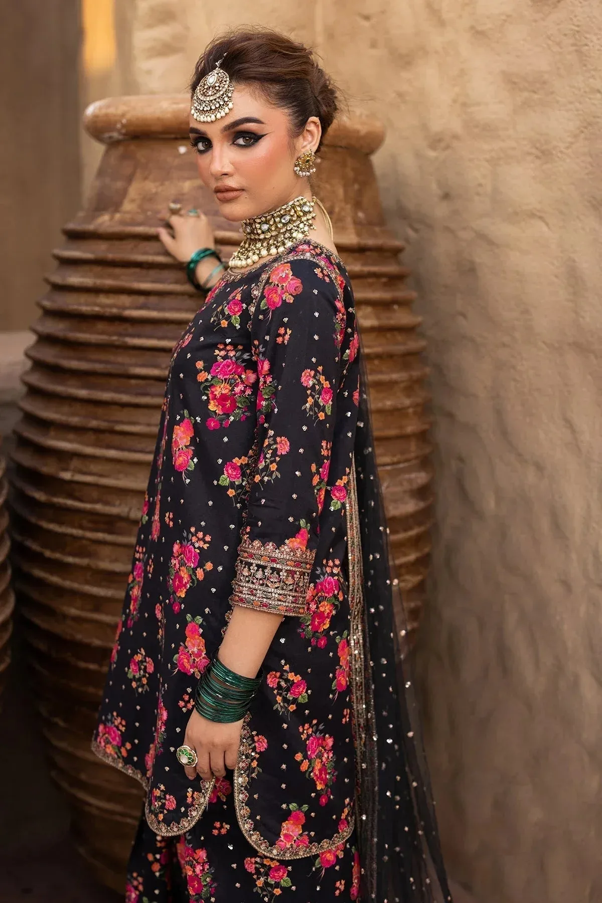 Charizma Festive Pret Black Raw Silk – view 5 – Poshaq