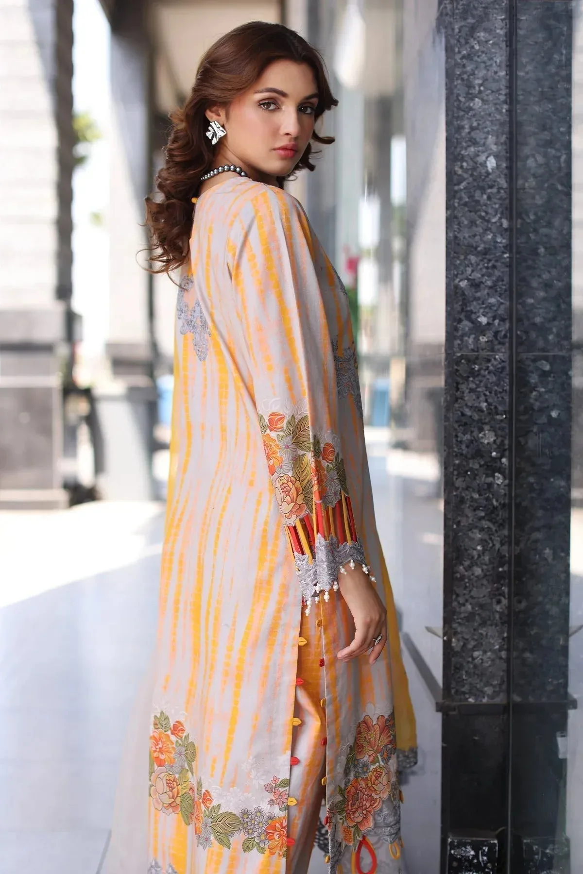 Charizma Combination Lawn Mustard Yellow Lawn – view 2 – Poshaq