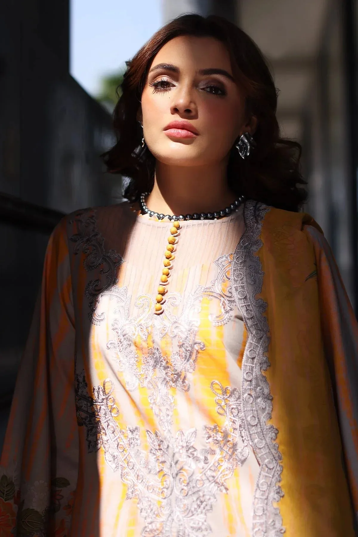 Charizma Combination Lawn Mustard Yellow Lawn – view 6 – Poshaq