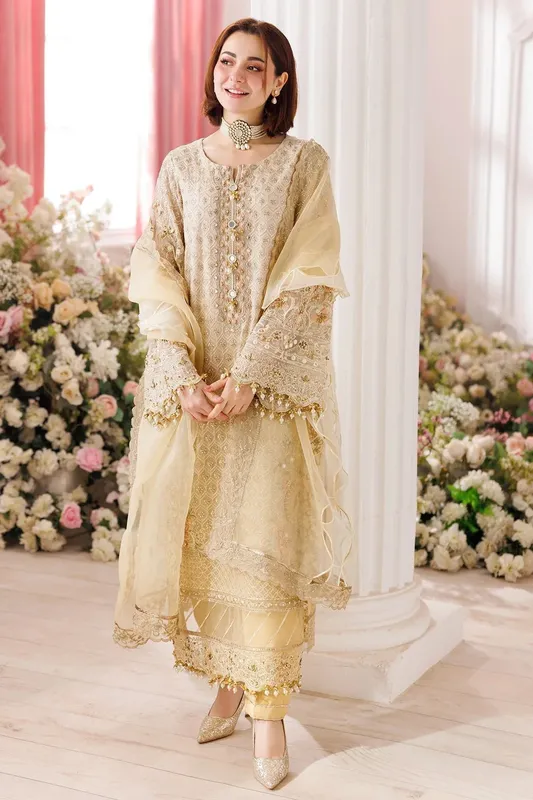 Charizma Dastaan e Jashaan 25 Gold Raw Silk – view 1 – Poshaq