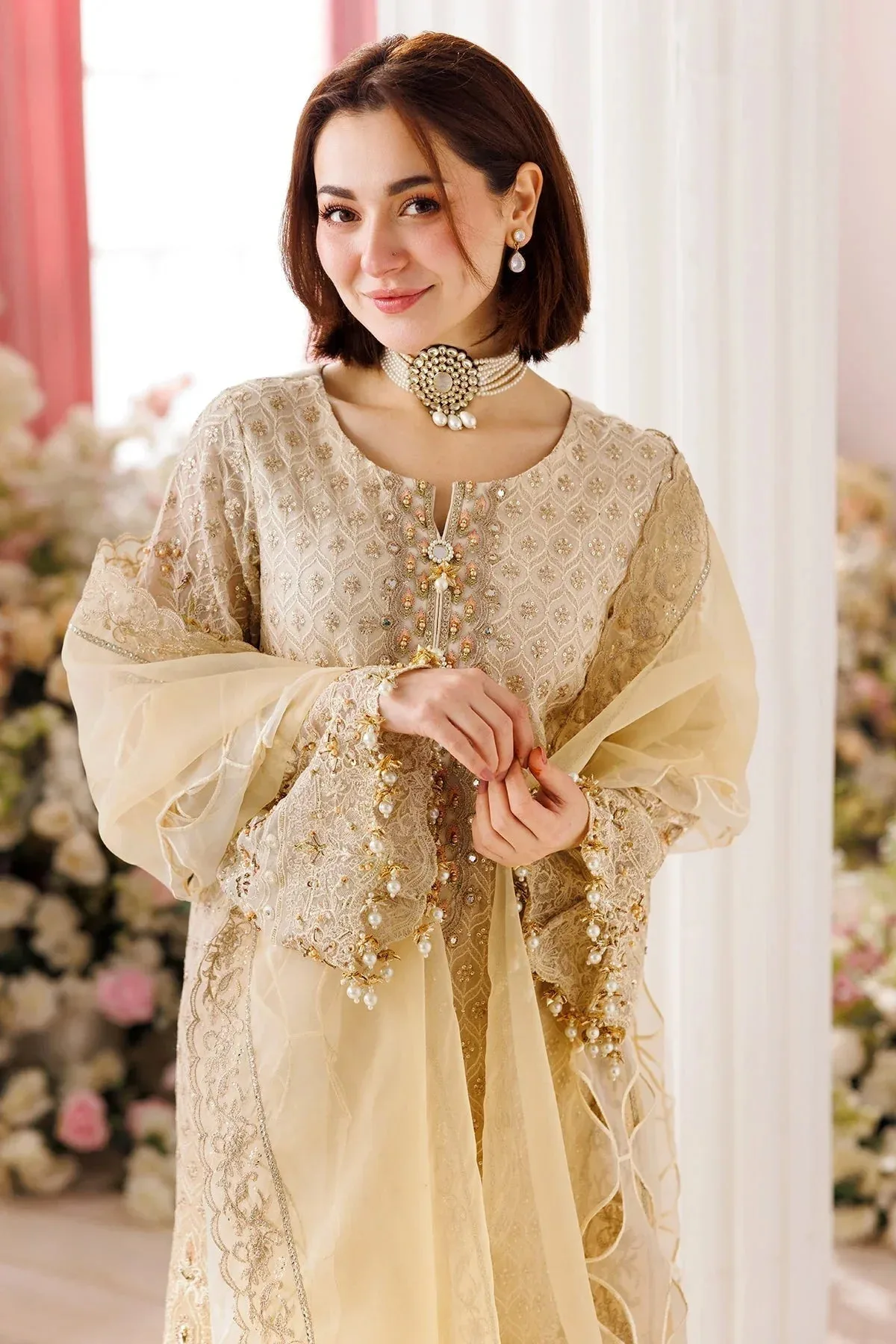 Charizma Dastaan e Jashaan 25 Gold Raw Silk – view 4 – Poshaq