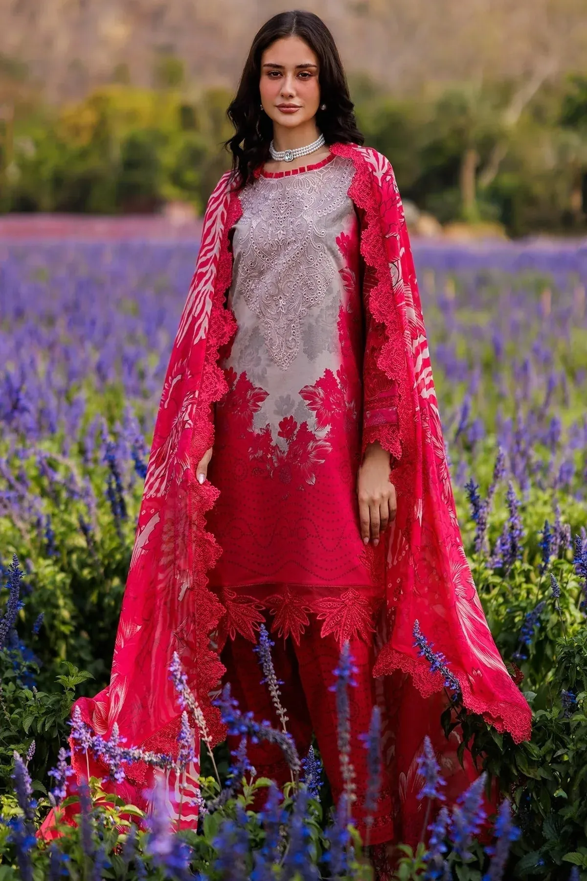Charizma Combination 25 Red Chiffon – view 4 – Poshaq