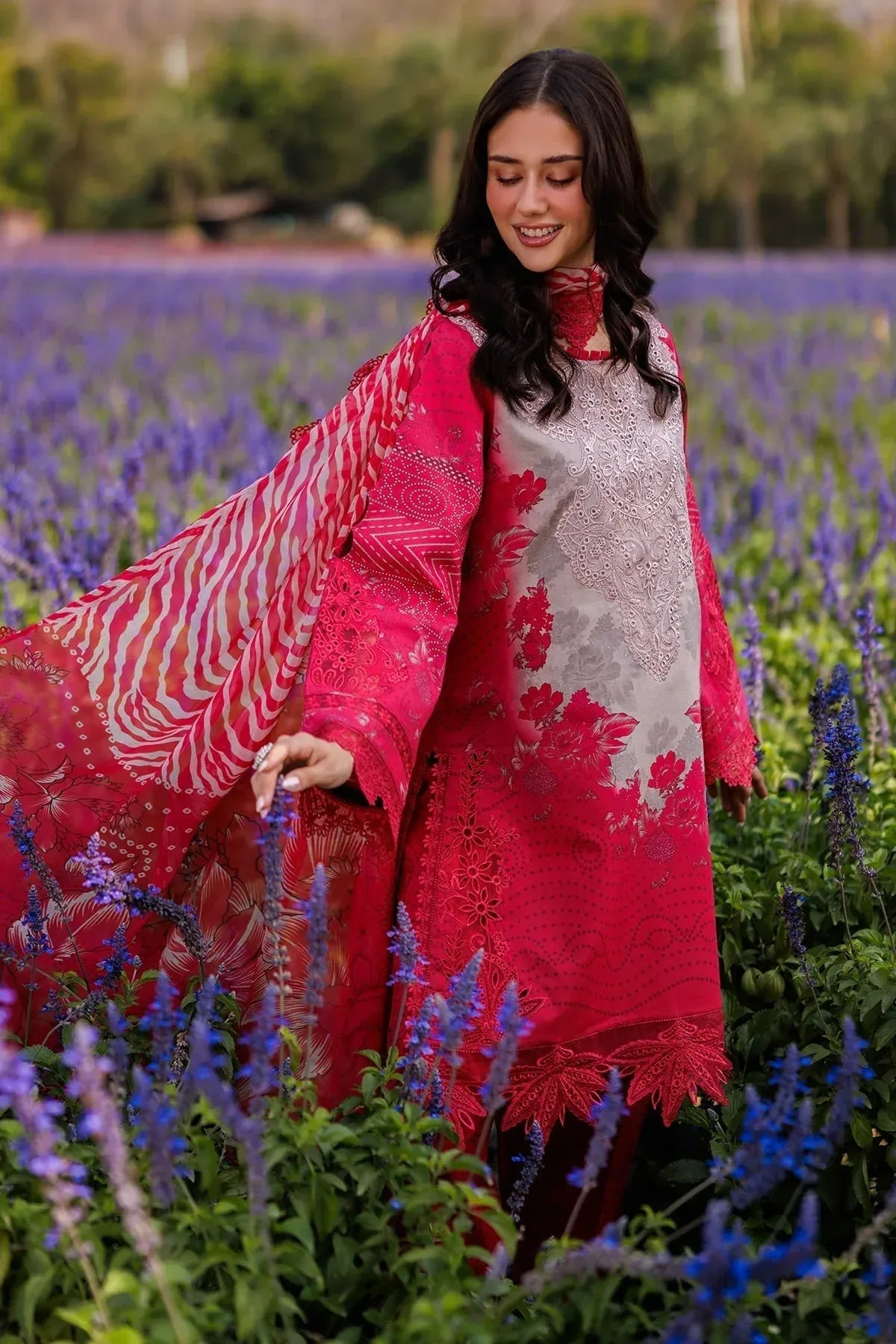 Charizma Combination 25 Red Chiffon – view 5 – Poshaq