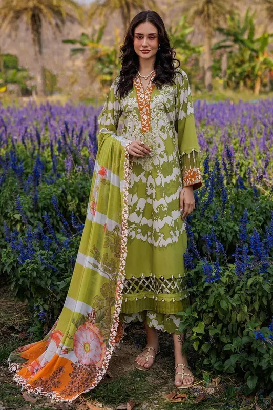 Charizma Combination 25 Apple Green Chiffon – view 1 – Poshaq