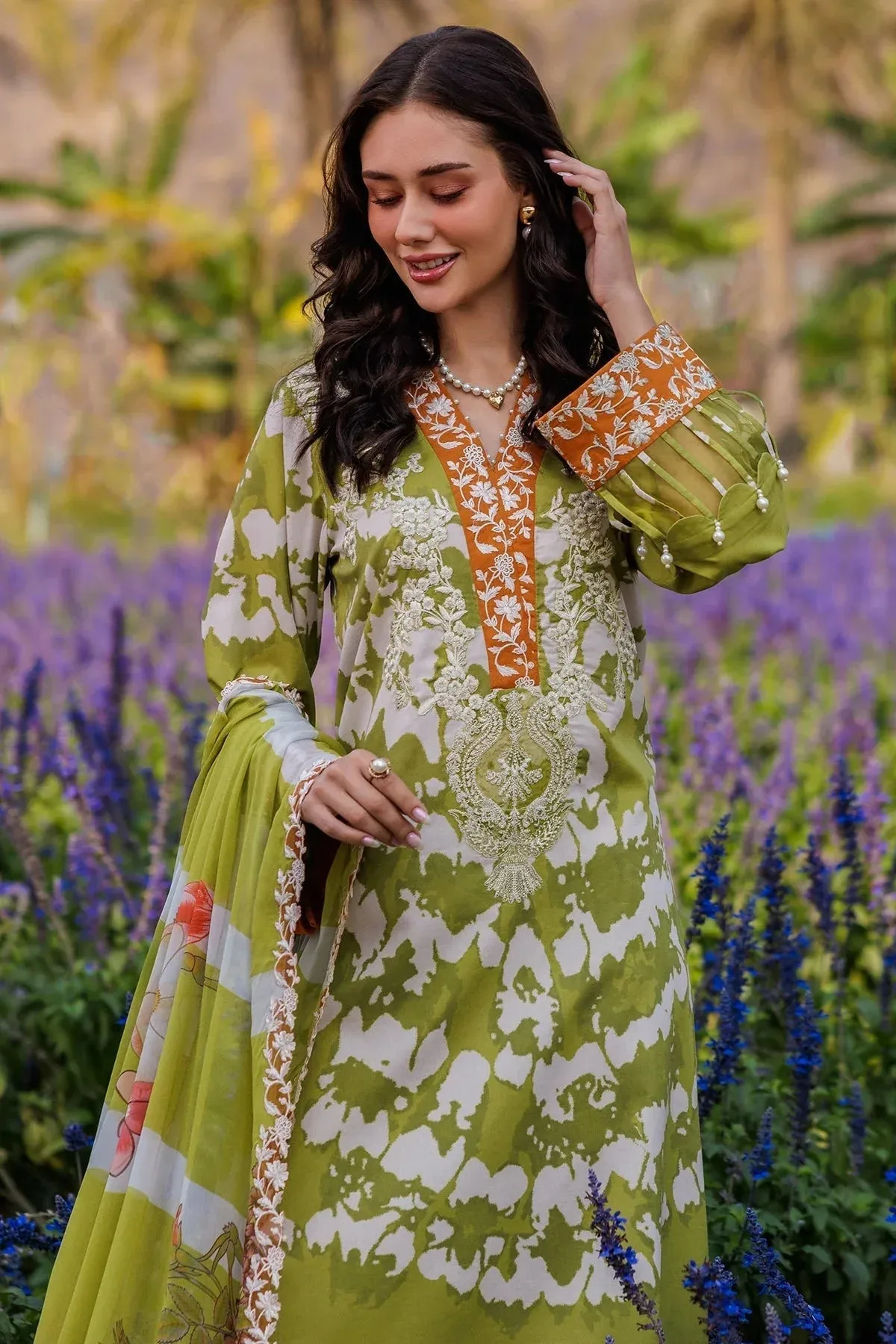 Charizma Combination 25 Apple Green Chiffon – view 3 – Poshaq