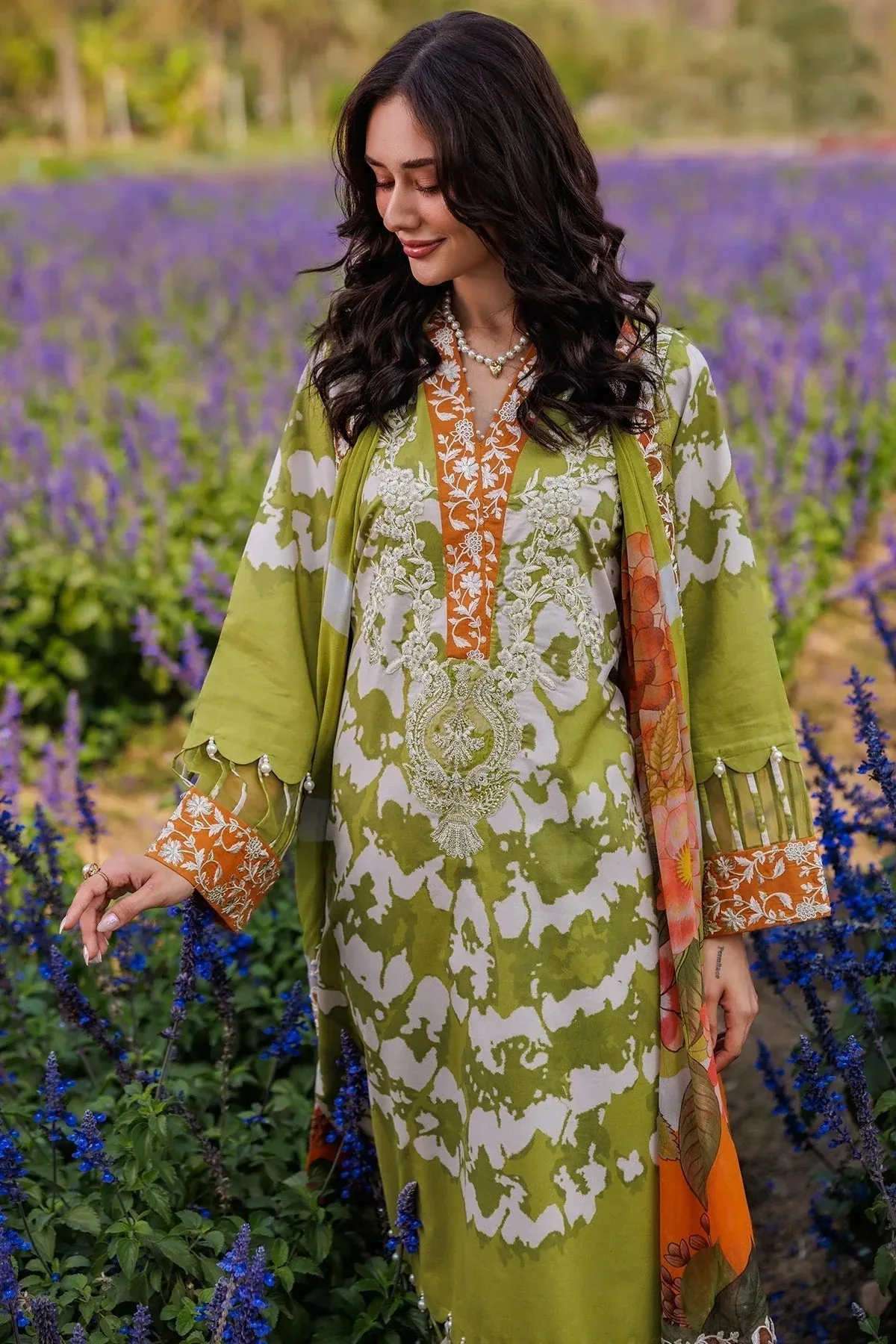 Charizma Combination 25 Apple Green Chiffon – view 4 – Poshaq