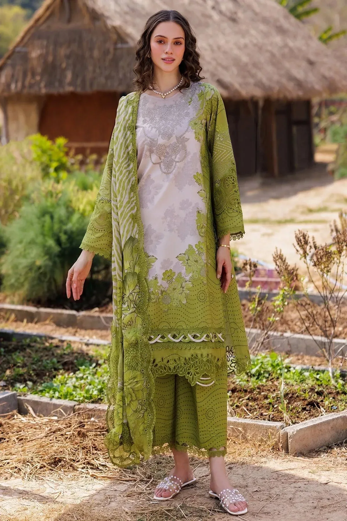 Charizma Combination 25 Apple Green Chiffon – view 1 – Poshaq