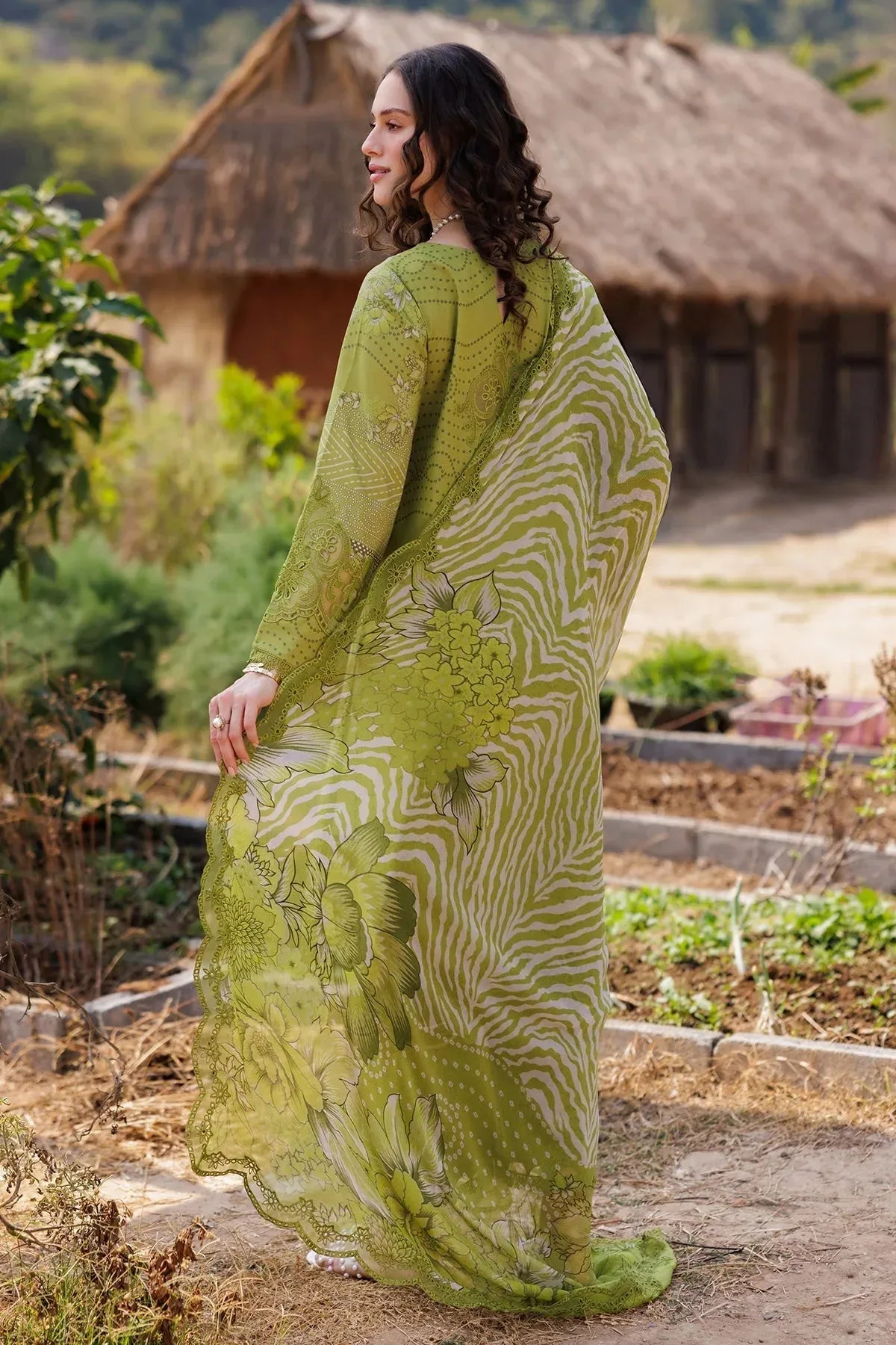 Charizma Combination 25 Apple Green Chiffon – view 2 – Poshaq