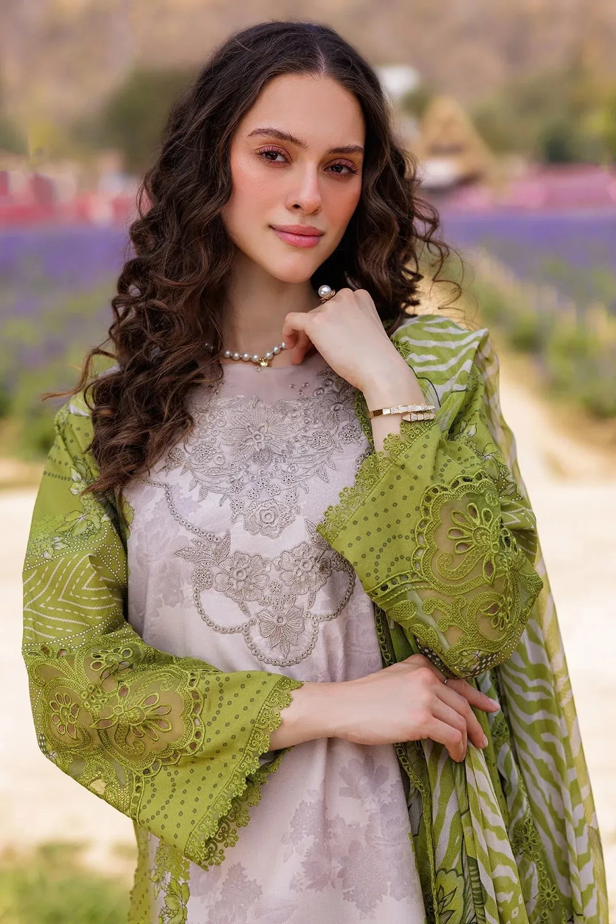 Charizma Combination 25 Apple Green Chiffon – view 3 – Poshaq