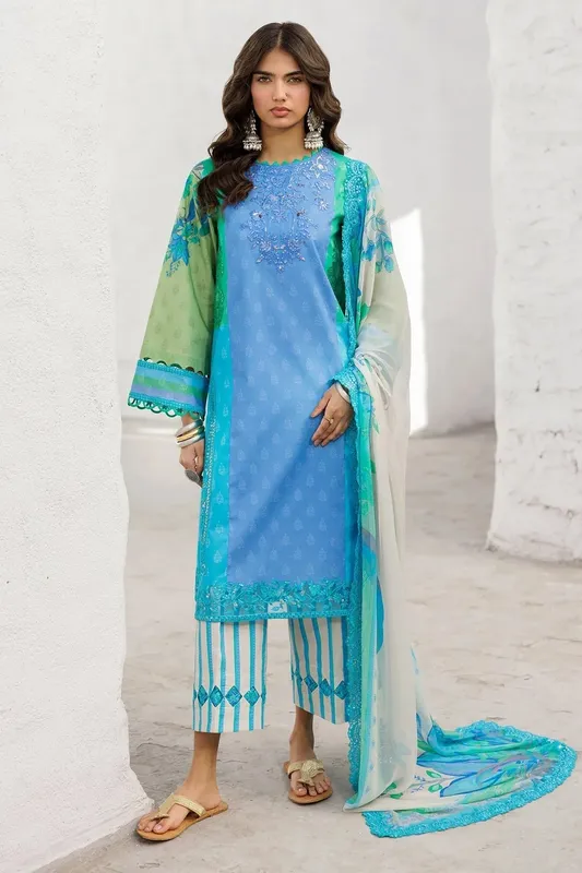 Charizma Rangoli Lawn Multi Chiffon – view 1 – Poshaq