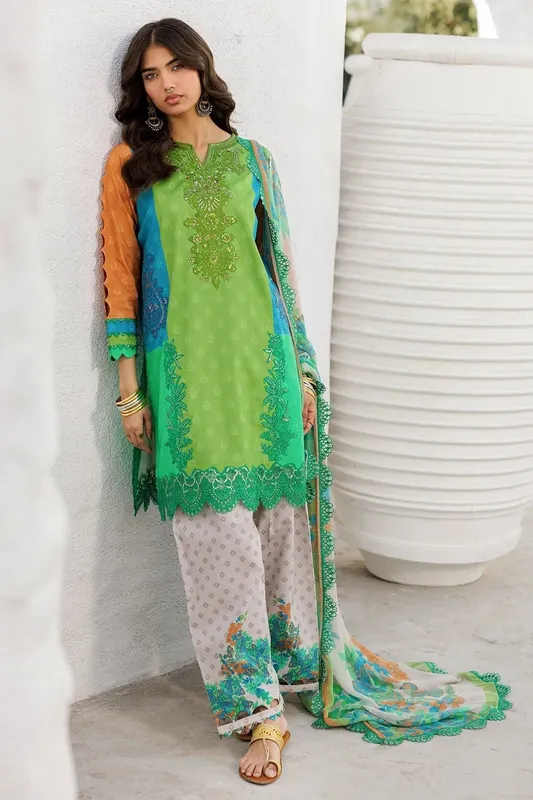 Charizma Rangoli Lawn Multi Chiffon – view 1 – Poshaq