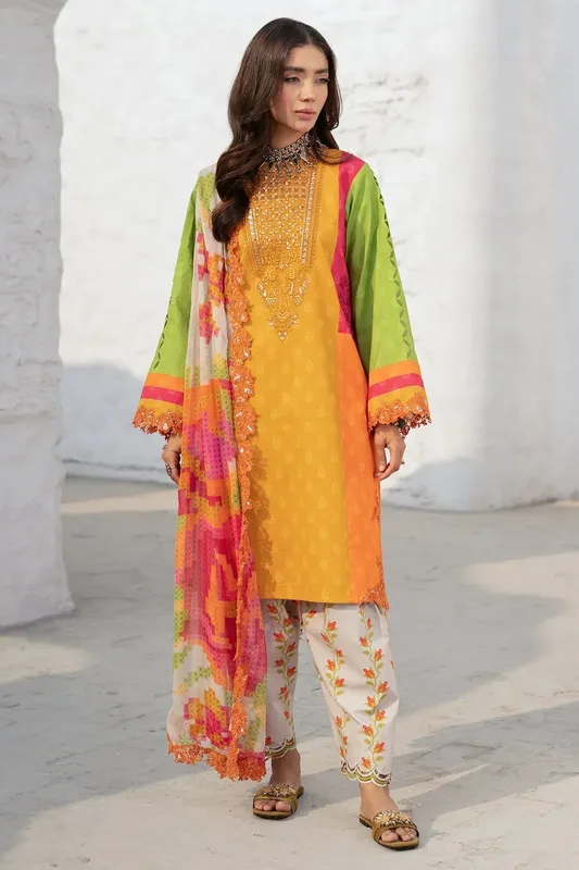 Charizma Rangoli Lawn Multi Chiffon – view 1 – Poshaq