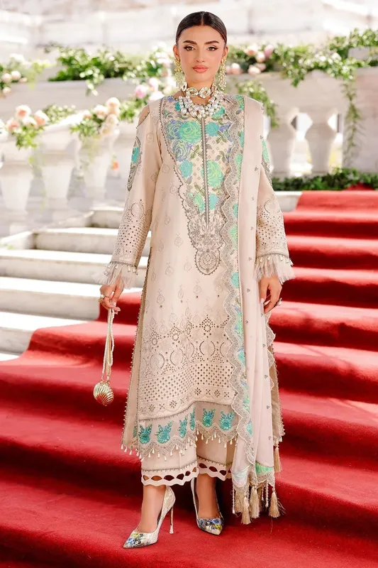 Charizma Tabeer Lawn Vol 25 Mauve Chiffon – view 1 – Poshaq
