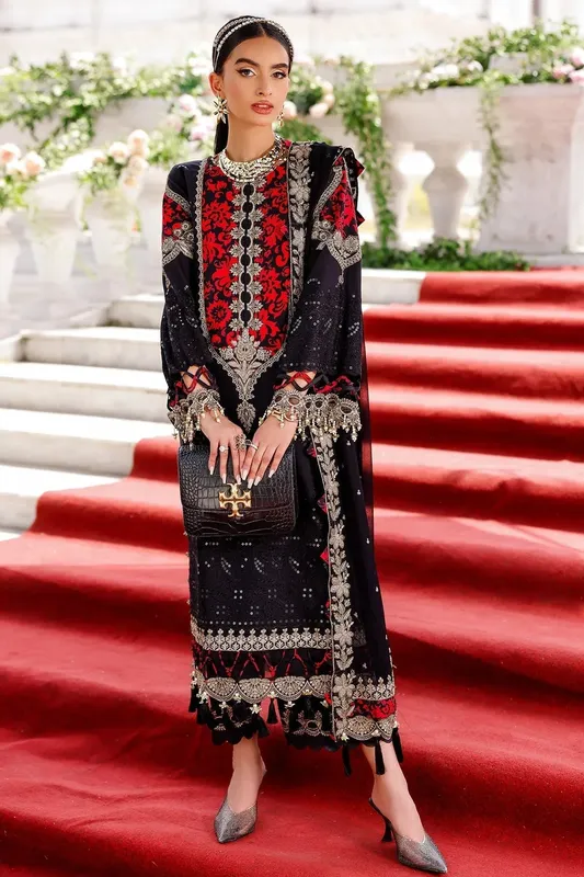 Charizma Tabeer Lawn Vol 25 Black Chiffon – view 1 – Poshaq