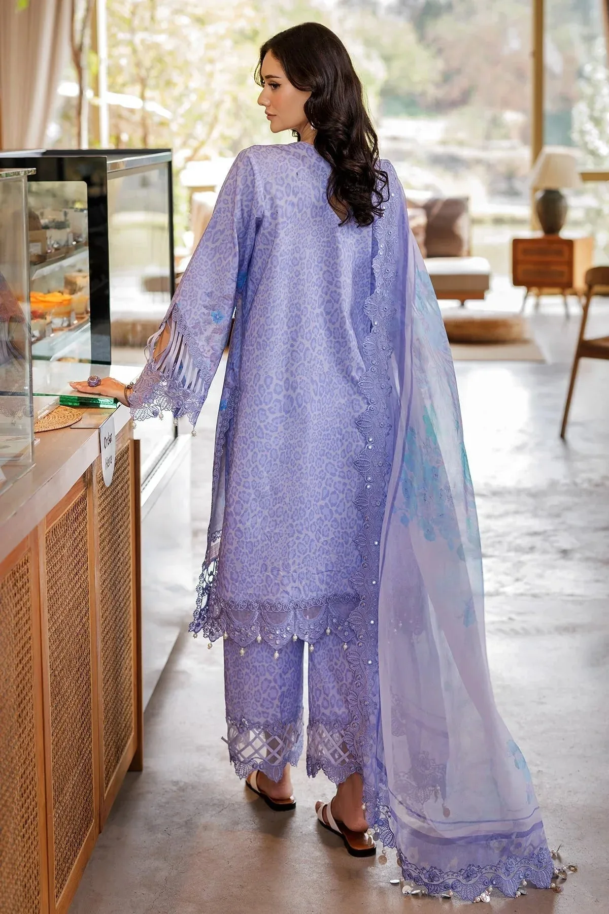 Charizma Naranji Lawn 25 Lavender Lawn – view 2 – Poshaq