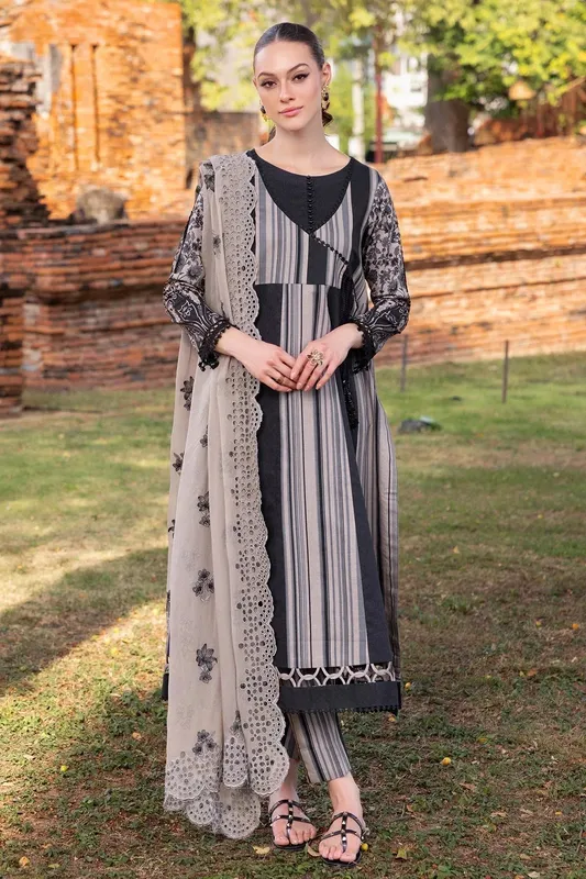 Charizma Print Melody 25 Black Chiffon – view 1 – Poshaq