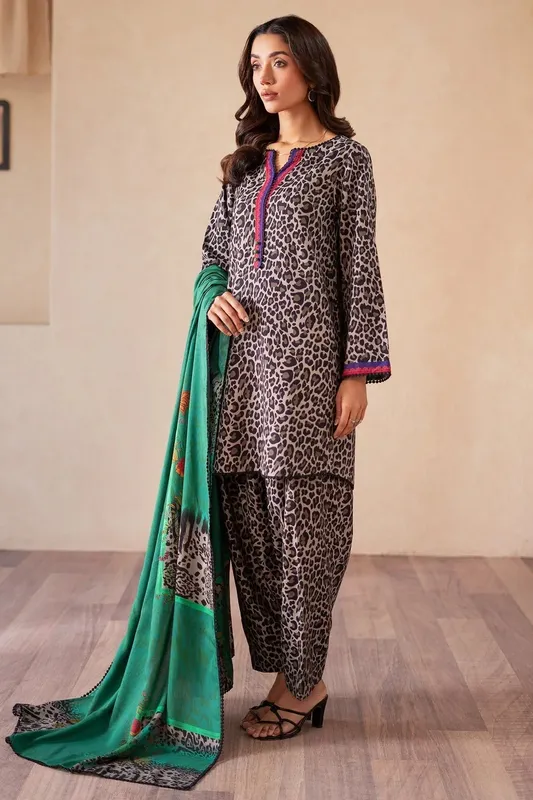 Charizma Print Melody Off White Raw Silk – view 1 – Poshaq