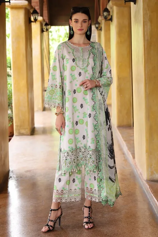Charizma Rang e Bahar Off White Chiffon – view 1 – Poshaq