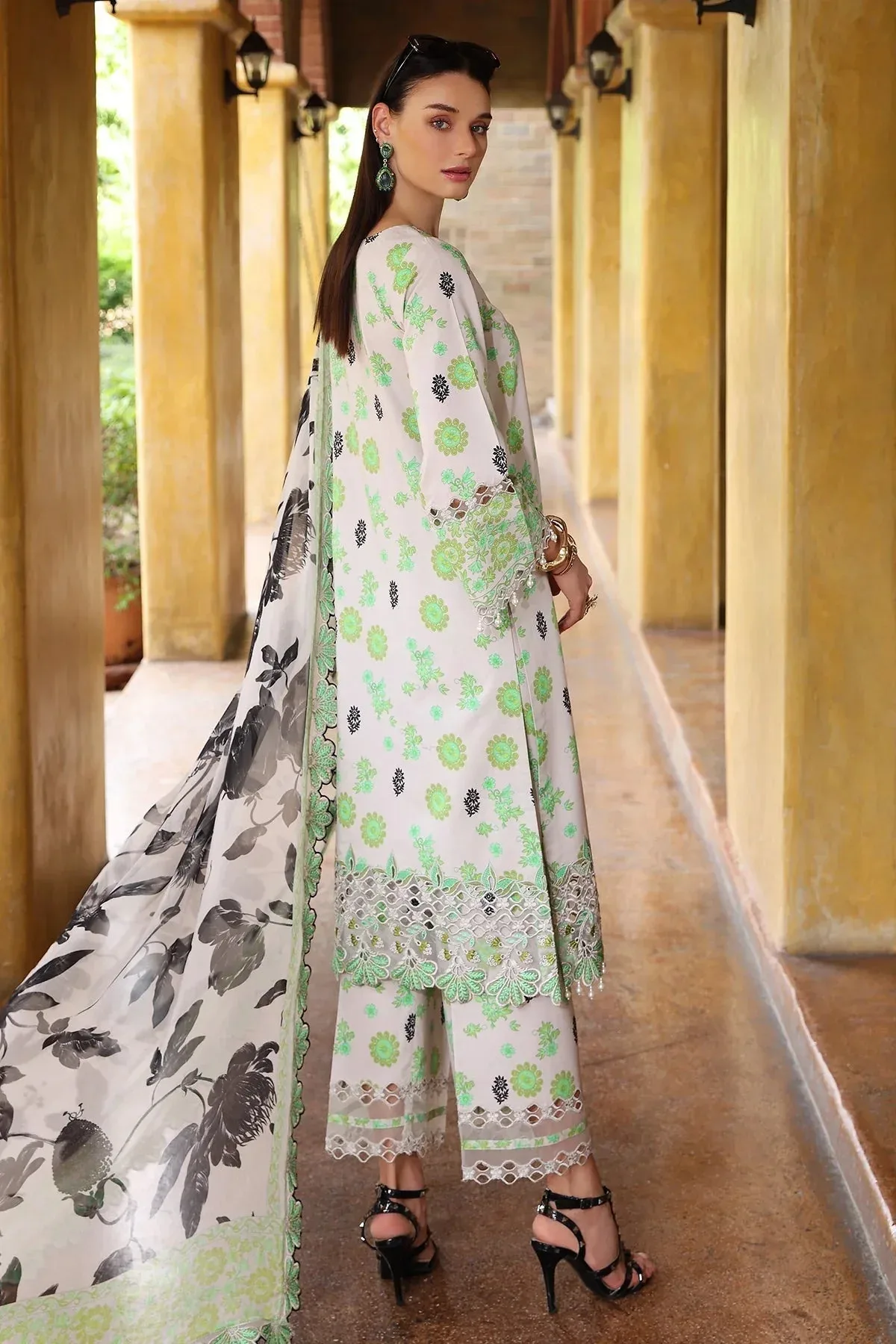 Charizma Rang e Bahar Off White Chiffon – view 2 – Poshaq