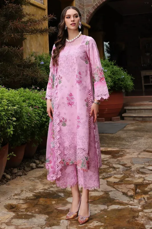 Charizma Rang e Bahar Ice Pink Chiffon – view 1 – Poshaq