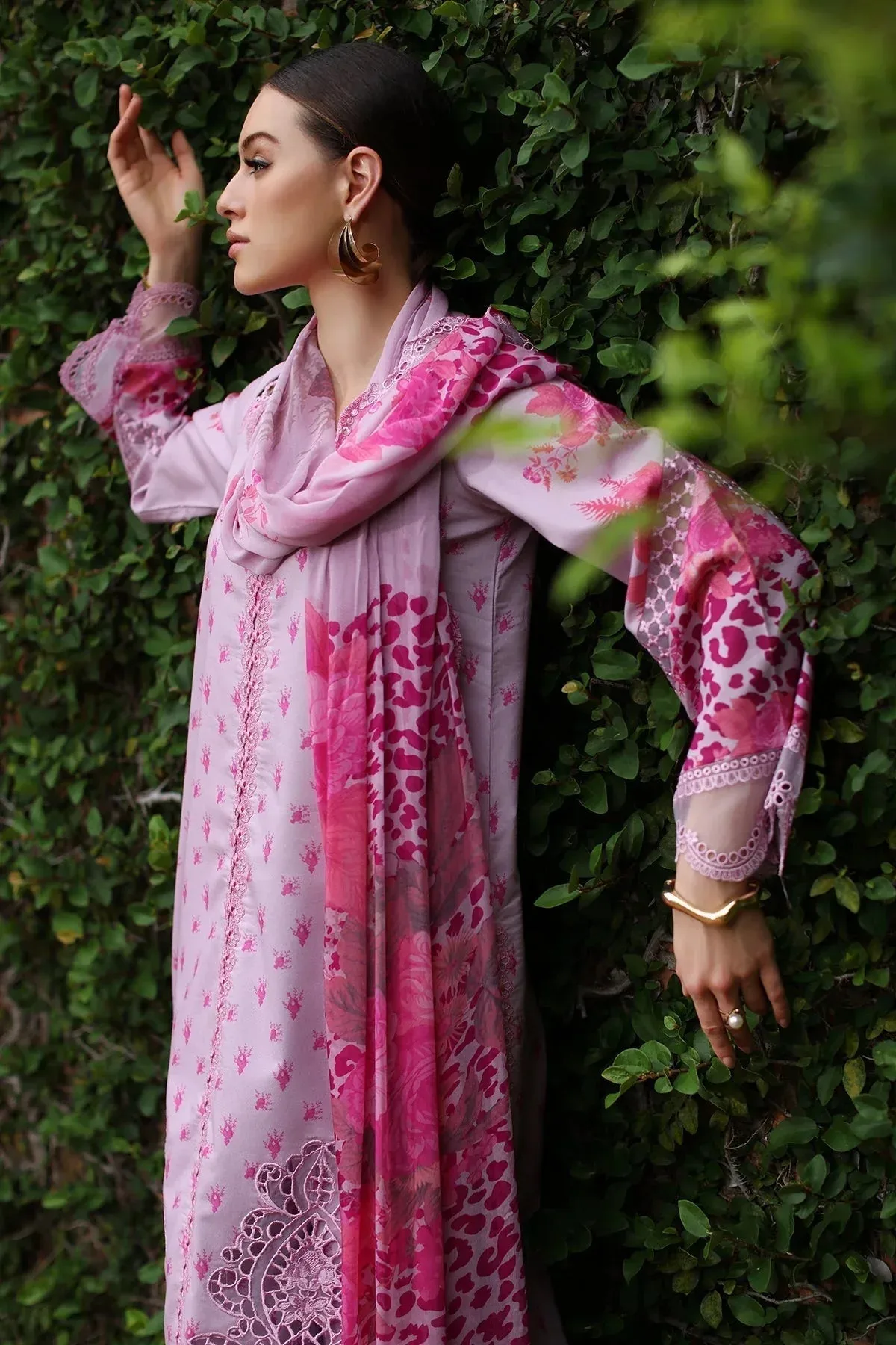 Charizma Rang e Bahar Soft Lilac Chiffon – view 3 – Poshaq