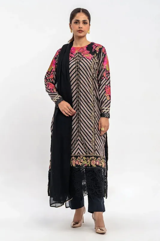 Charizma Festive Pret Black Chiffon – view 1 – Poshaq