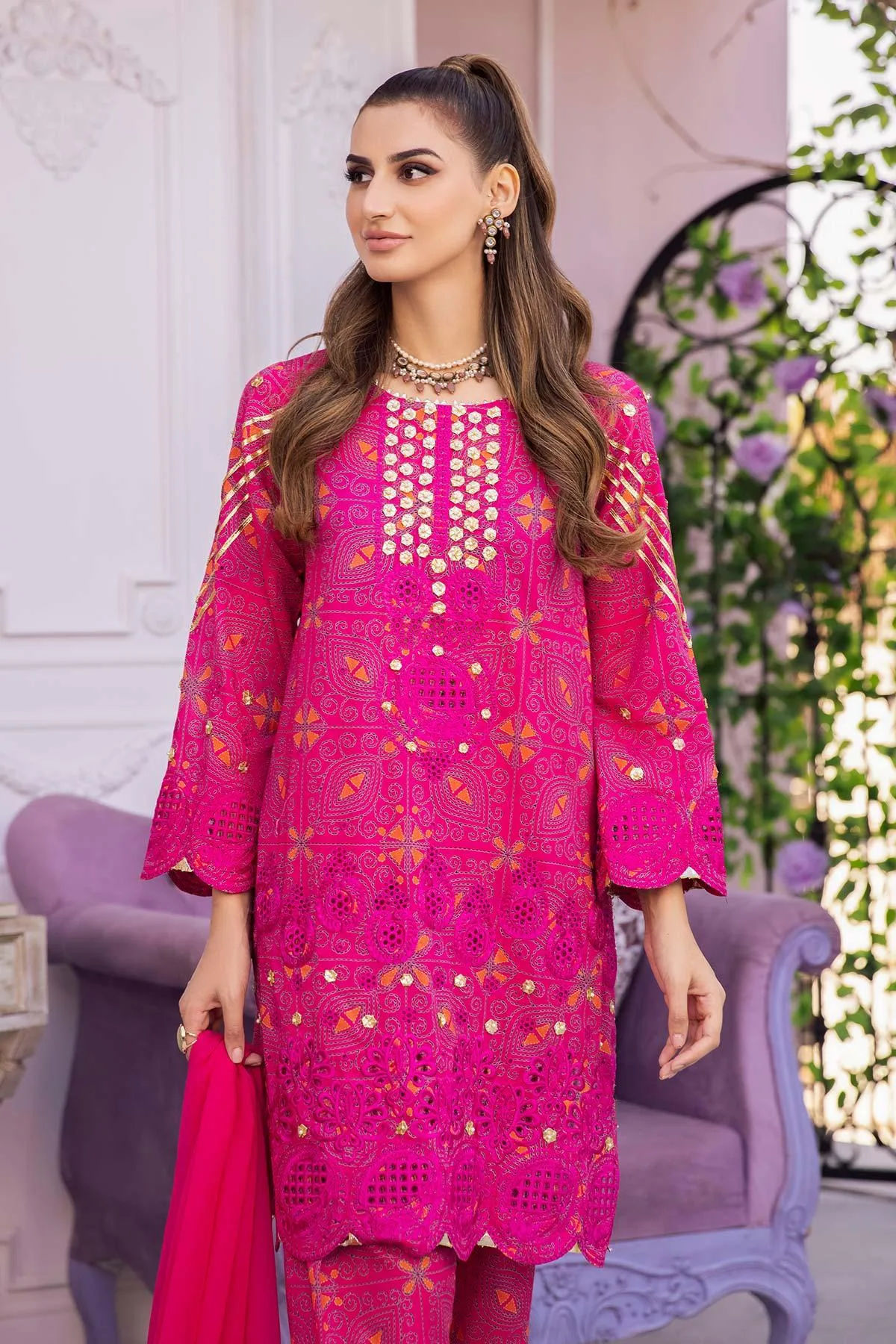 Charizma Festive Pret Chiffon – view 3 – Poshaq