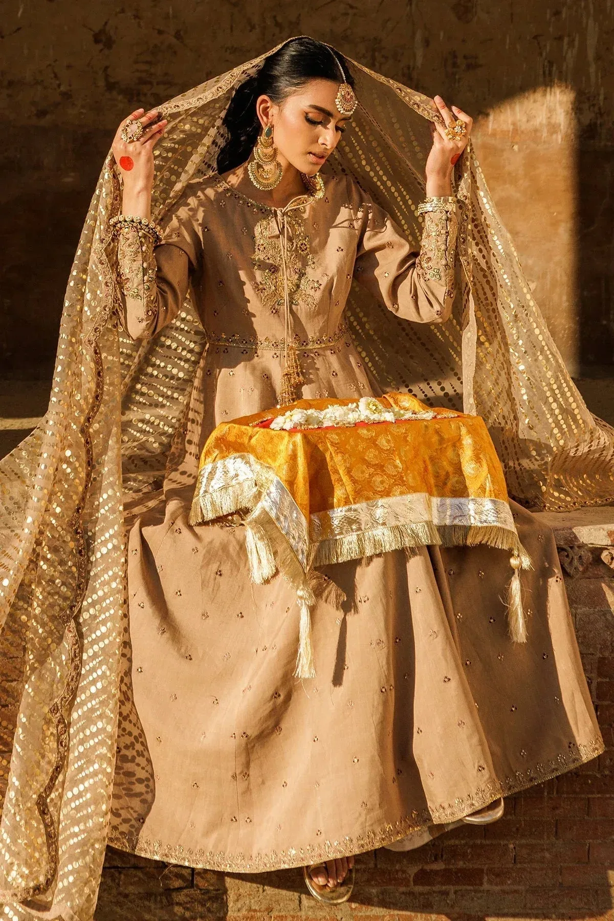 Charizma Festive Pret Beige Raw Silk – view 6 – Poshaq