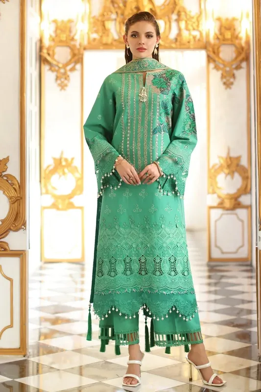Charizma Tabeer Eid Edition 25 Emerald Green Chiffon – view 1 – Poshaq