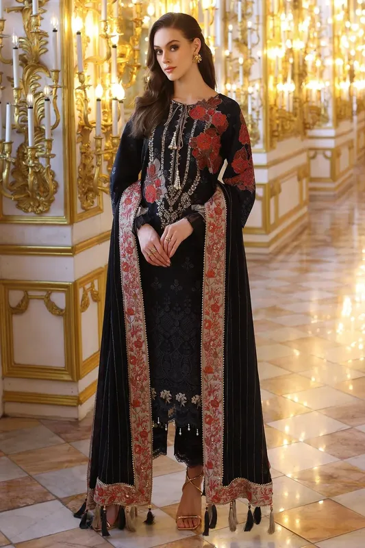 Charizma Tabeer Eid Edition 25 Black Chiffon – view 1 – Poshaq