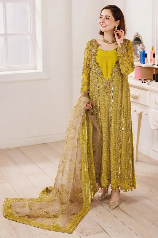 Charizma Dastaan e Jashaan Formals 25 Mustard Raw Silk – view 1 – Poshaq