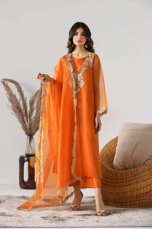 Charizma Festive Pret Yellow Raw Silk – view 1 – Poshaq